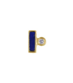 Outlet Boucle D'Oreille Bar Dot Stud Lapis Femme Boucles D'Oreilles