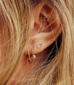 Boucle D'Oreille Bindie & Diamants Or Jaune Femme Boucles D'Oreilles