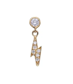 Best Boucle D'Oreille Eclair Or Jaune Et Diamants Femme Boucles D'Oreilles