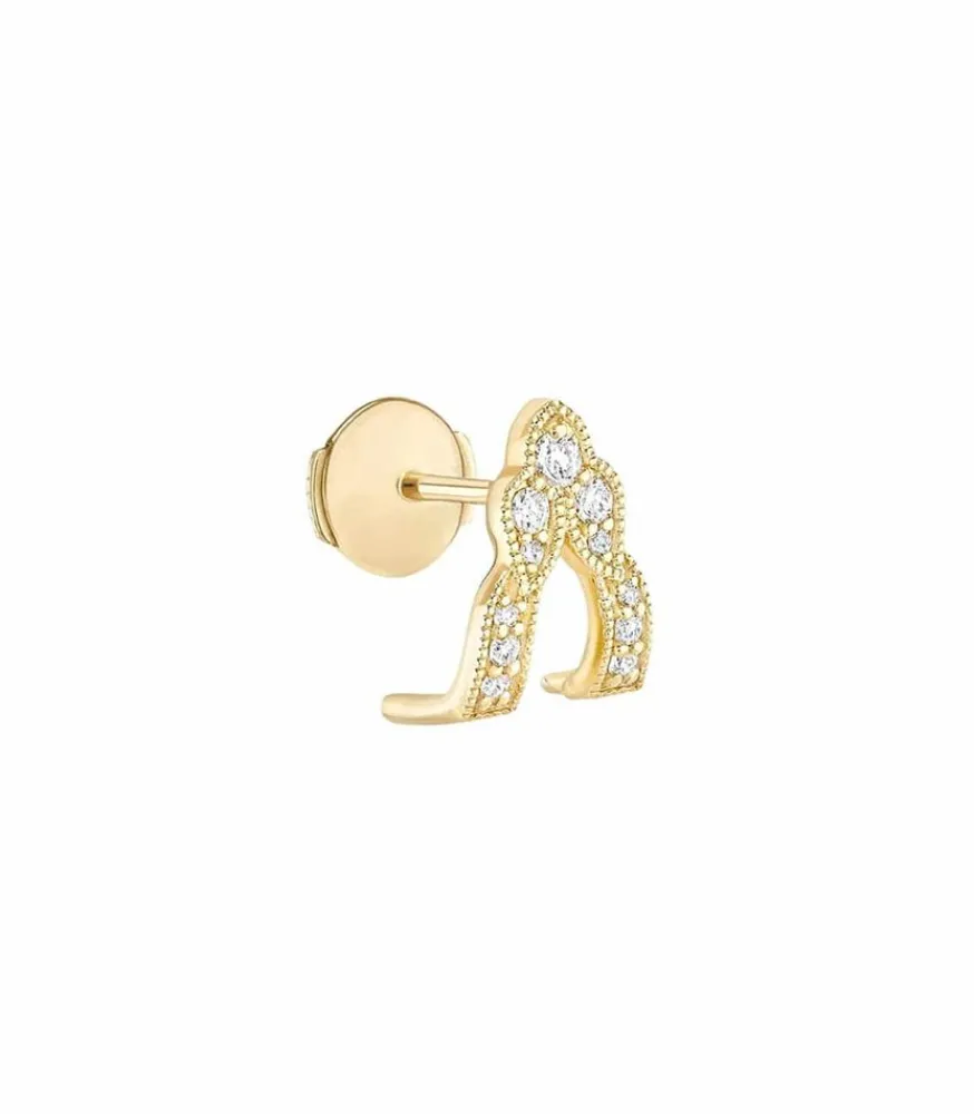 Hot Boucle D'Oreille Metropolis Or Jaune Et Diamants Femme Boucles D'Oreilles