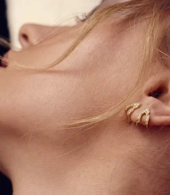 Hot Boucle D'Oreille Metropolis Or Jaune Et Diamants Femme Boucles D'Oreilles