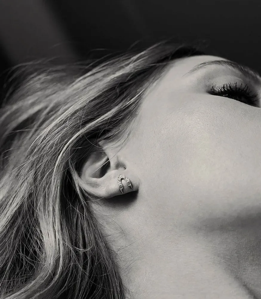 Hot Boucle D'Oreille Metropolis Or Jaune Et Diamants Femme Boucles D'Oreilles