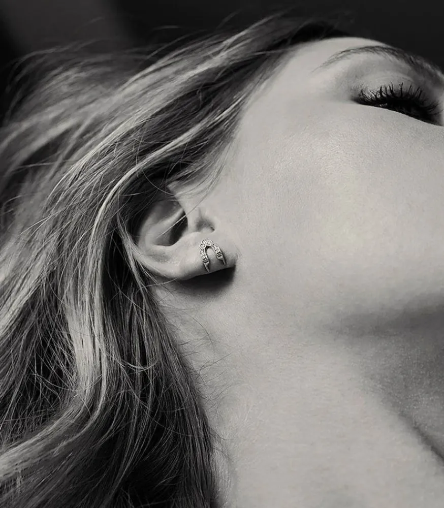 Boucle D'Oreille Metropolis Or Blanc Et Diamants Femme Boucles D'Oreilles