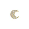 Boucle D'Oreille Moon Or Jaune Et Diamants Femme Boucles D'Oreilles