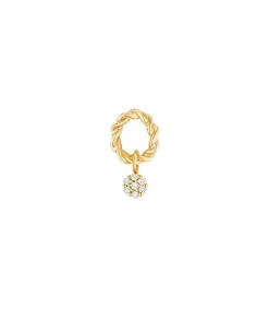 Hot Boucle D'Oreille Puce Dunaway Or Jaune Et Diamants Femme Boucles D'Oreilles