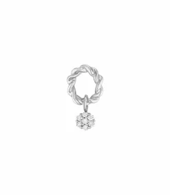 Online Boucle D'Oreille Puce Dunaway Or Blanc Et Diamants Femme Boucles D'Oreilles