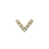 New Boucle D'Oreille Stud V Diamants En Or Femme Boucles D'Oreilles