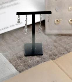 New Boucles D'Oreilles Himalaya En Or Blanc Femme Boucles D'Oreilles