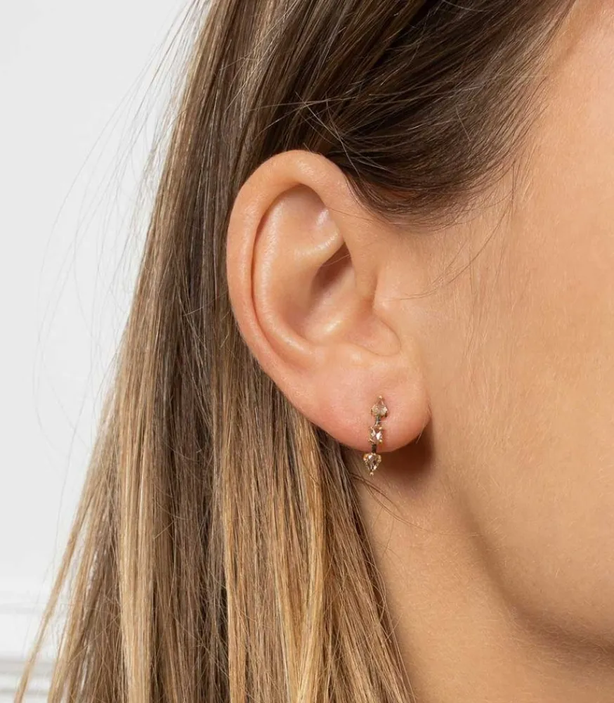 Hot Boucles D'Oreilles Kad Argent, Or Et Diamants Femme Boucles D'Oreilles