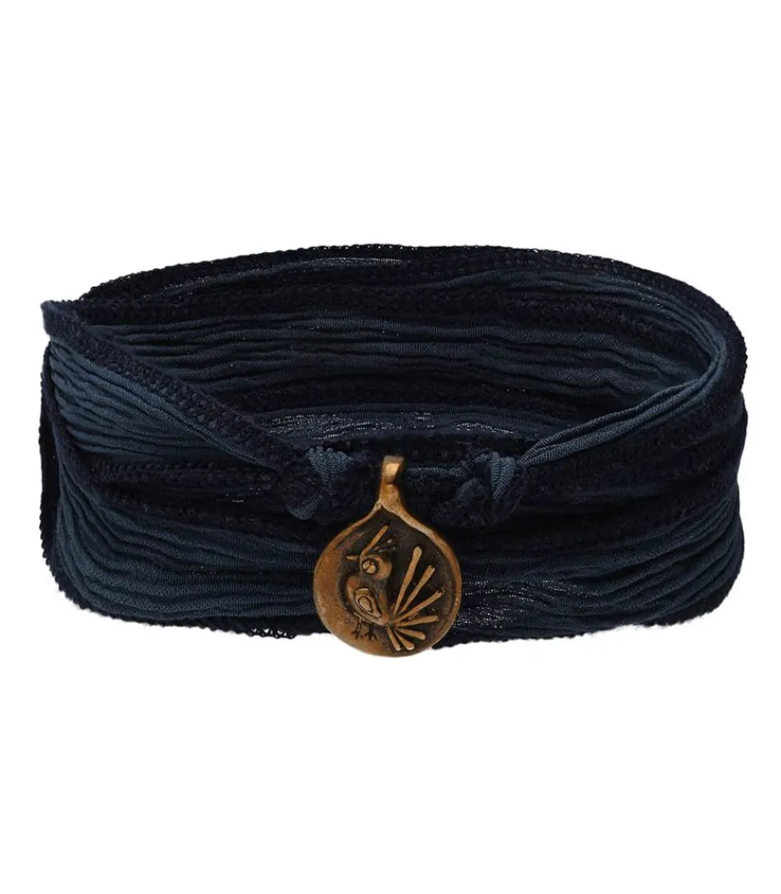 New Bracelet A Nouer Le Petit Fred Soie Et Bronze Femme Bracelets