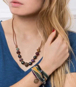 New Bracelet A Nouer Le Petit Fred Soie Et Bronze Femme Bracelets