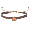 New Bracelet A Ruban Et Medaillon Rond Femme Bracelets
