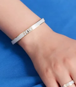 Bracelet Candy Word Peace Light Blue Femme Bracelets