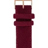 Outlet Bracelet De Montre Interchangeable Flanelle Bordeaux/Or Rose Femme Montres