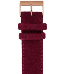 Outlet Bracelet De Montre Interchangeable Flanelle Bordeaux/Or Rose Femme Montres