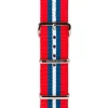 Best Bracelet De Montre Type Nato Raye Rouge, Bleu Et Blanc 280Mm Femme Montres