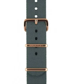 Discount Bracelet De Montre Type Nato Gris, Boucle Or Rose 230Mm - Clubmaster Chic Femme Montres