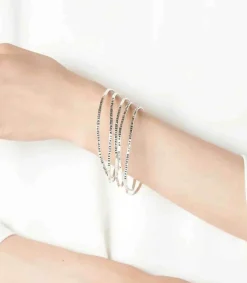 Bracelet Edmond Rostand "Un Baiser" 5 Rangs Argent Femme Bracelets