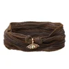 Sale Bracelet En Soie A Nouer Et Charm Amazing Eye En Bronze Et Tsavorite Femme Bracelets