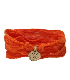 Online Bracelet En Soie A Nouer Et Charm Let Go En Bronze Et Diamant Femme Bracelets