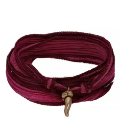 Outlet Bracelet En Soie A Nouer Et Charm Corne D'Abondance En Bronze Femme Bracelets