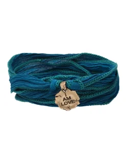 Discount Bracelet En Soie A Nouer Et Charm I Am Love En Bronze Femme Bracelets