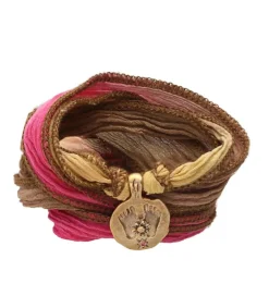 Bracelet En Soie A Nouer Et Charm Buddha Feet En Bronze Femme Bracelets
