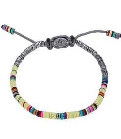 Sale Bracelet Ghanian Mini En Perles Africaines Et Argent Homme Bijoux