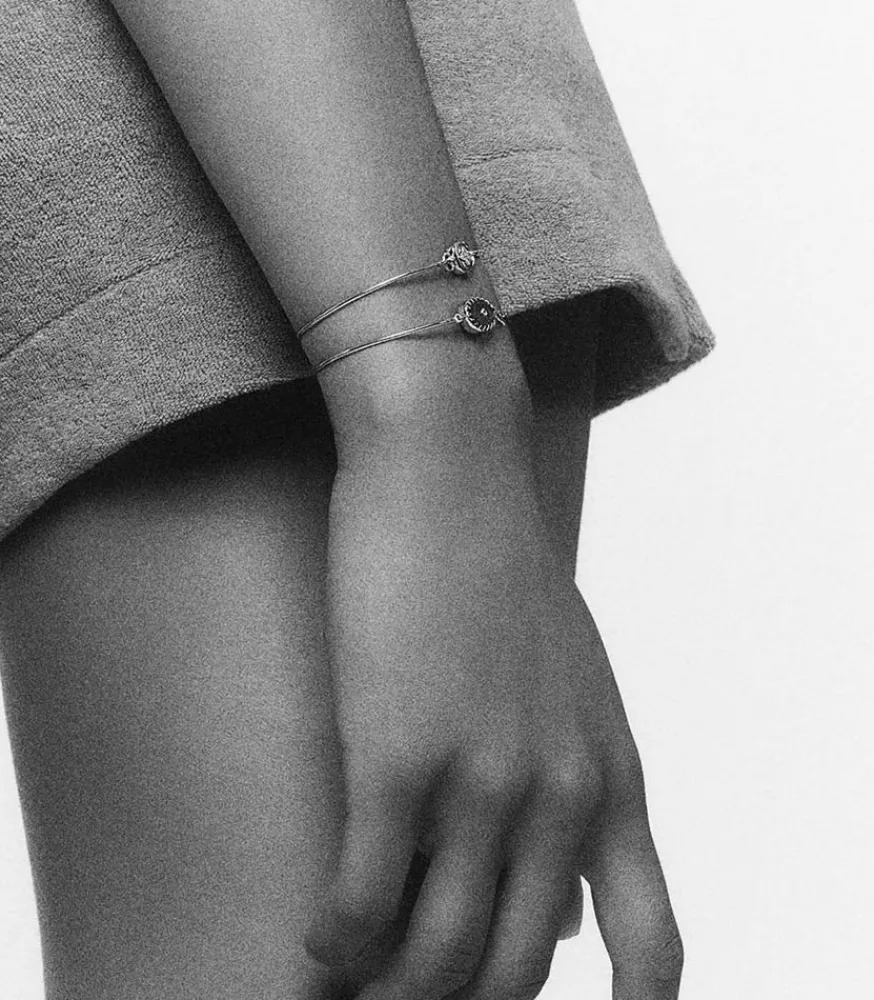 New Bracelet Jonc Or Jaune Orso Green Onyx Femme Bracelets