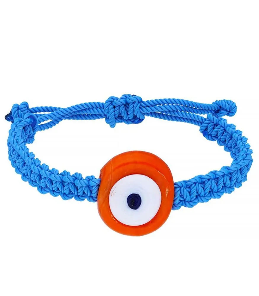 Outlet Bracelet Large Tresse A Perle En Verre Evil Eye Femme Bracelets