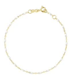 Discount Bracelet Or Jaune Et Perles De Resine Femme Bracelets