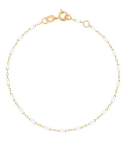 Discount Bracelet Or Jaune Et Perles De Resine Femme Bracelets