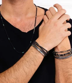 Clearance Bracelet Razze Square A Perles Carrees Homme Bijoux