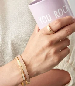 Bracelet Stripes Beige White Femme Bracelets