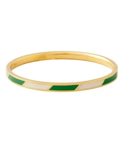 Best Bracelet Stripes Green White Femme Bracelets