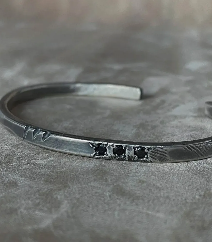 Best Bracelet Three Dark Diamonds Femme Bracelets