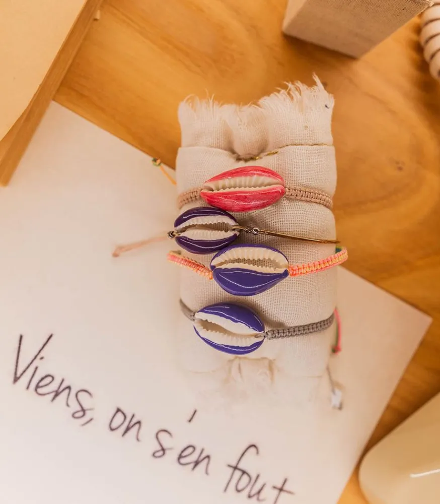 New Bracelet Tresse A Coquillage Pino Colore Femme Bracelets