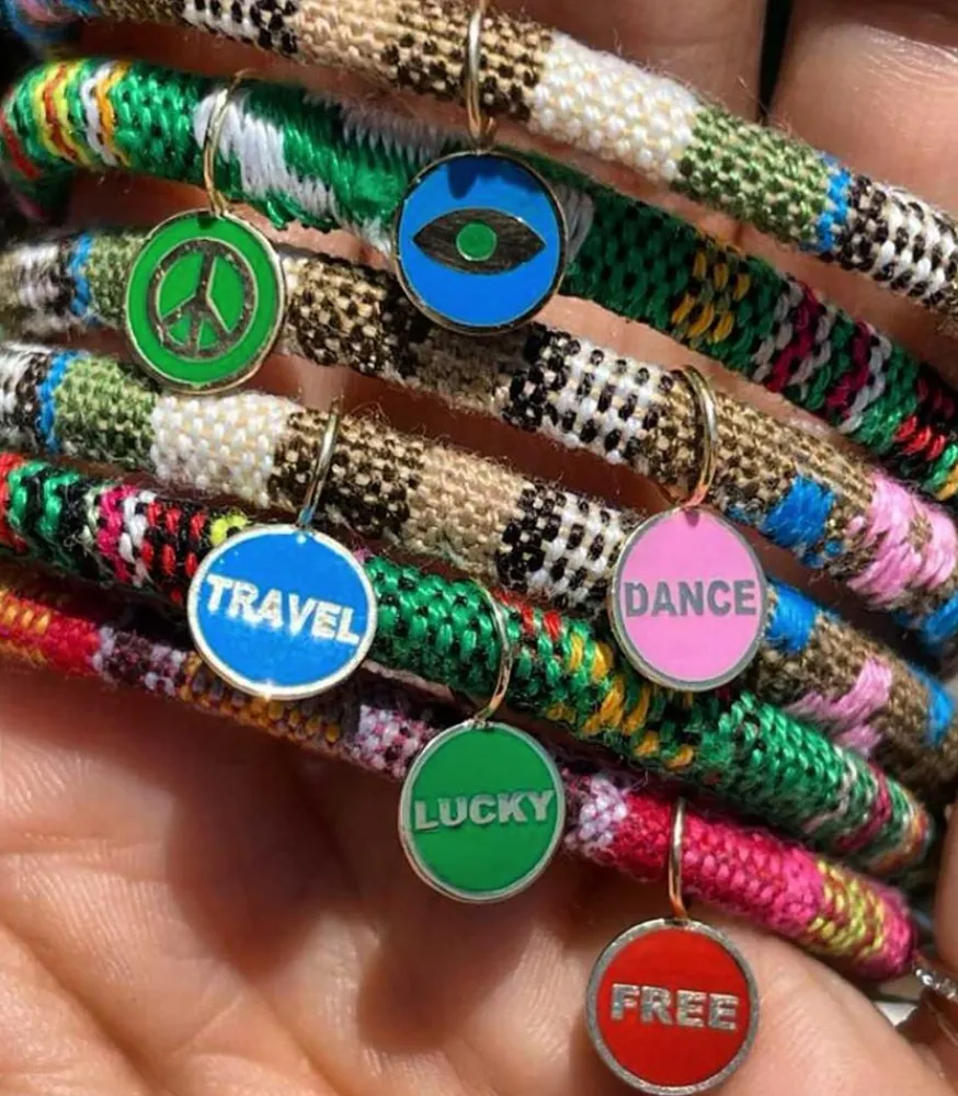 Best Bracelet Woodstock Corde Bleue Femme Bracelets