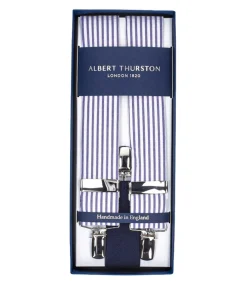 Online Bretelles Sutting 3 Clip A Rayures Bleu Et Blanche Femme Ceintures