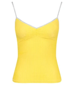 Clearance Caraco Georgia Yellow Vichy Femme Hauts