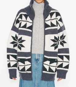 New Cardigan Snow Laine Merinos Gris Femme Mailles & Sweats