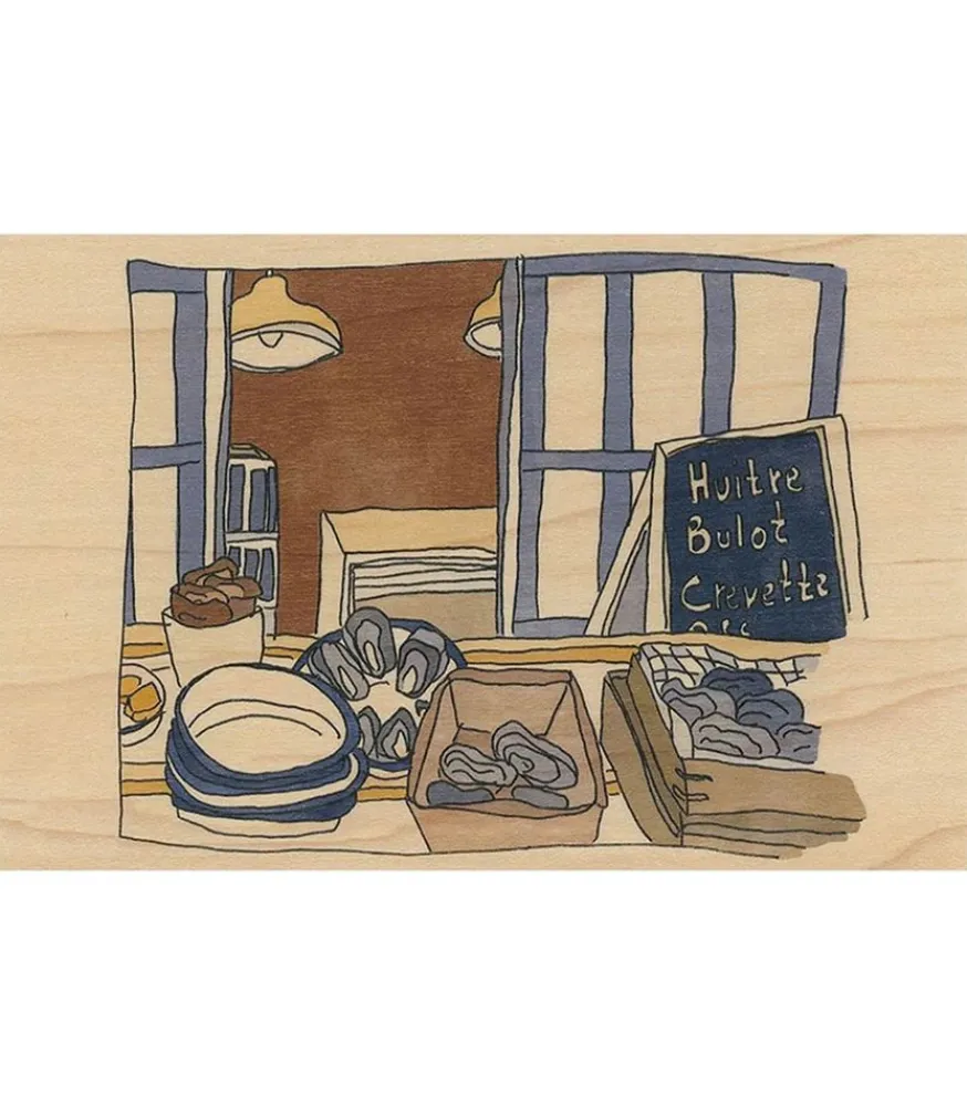 Discount Carte Postale En Bois Le Sud Huitres Cartes Postales