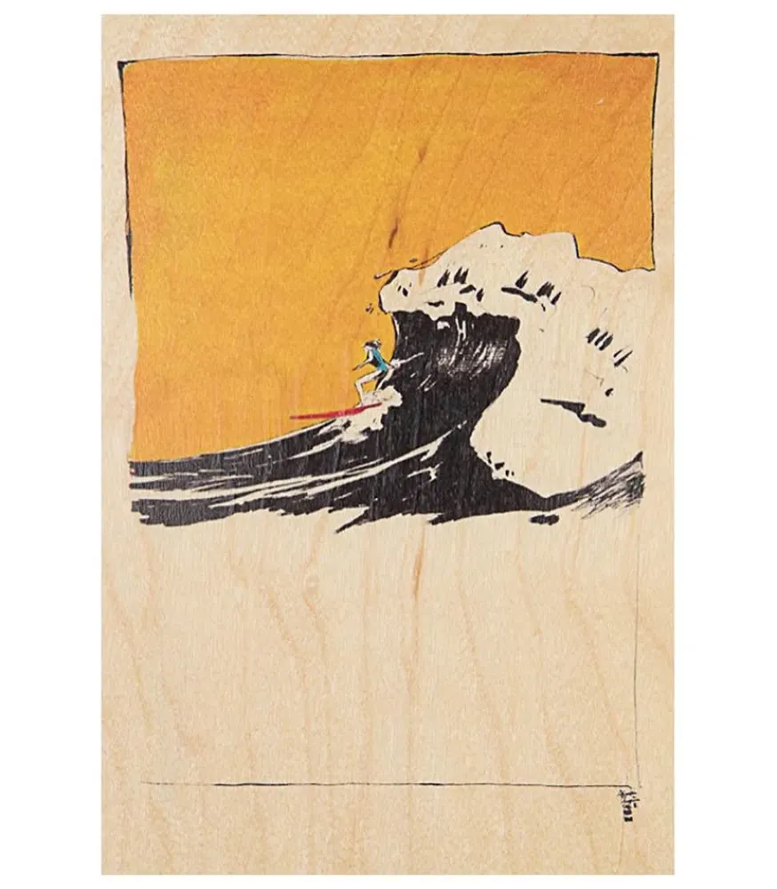 Discount Carte Postale En Bois Ride Catch Cartes Postales