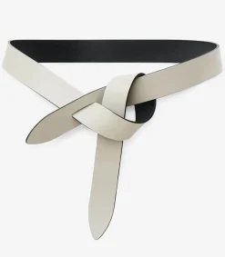 Discount Ceinture Lecce En Cuir Reversible Craie/Noir Femme Ceintures