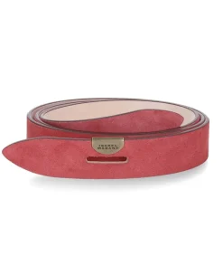 Sale Ceinture Lecce En Cuir Suede Papaya Femme Ceintures
