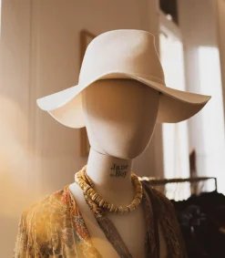 Online Chapeau En Feutre Ivoire Femme Chapeaux, Bonnets & Casquettes