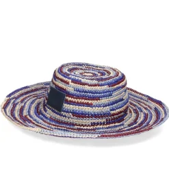 Sale Chapeau Tulum Burgundy Et Blue Femme Chapeaux, Bonnets & Casquettes