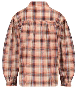 New Chemise A Carreaux Lidzy Orange/Or Femme Hauts