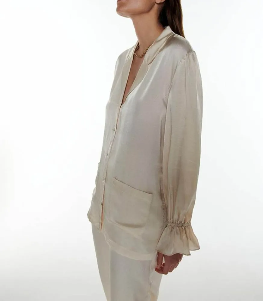 New Chemise De Pyjama Off White Femme Lingerie