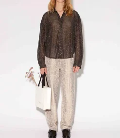 Sale Chemise Disco Bijou Noir Femme Hauts